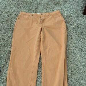 MainStreet Boutique size 16 light neon, coral orange , raw ham jeans